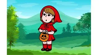 There was a one girl named red riding Hood story animation ￼