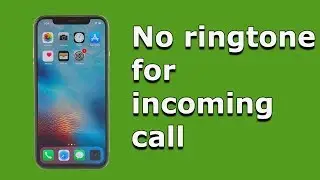No ringtone for the incoming call in your iPhone