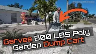 Обзор и удобство опорожнения садового контейнера GarveeLife TC4270 из полиэтилена весом до 800 фу...