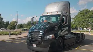 Schneider CEO Mark Rourke eCascadia ride along