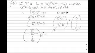 MATH 2210-Раздел 6.2-Ортогональные дополнения (Часть 1 из 2)
