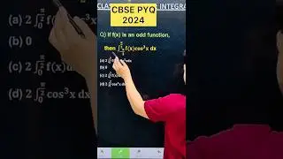 Q) If f(x) is an odd function,  then &int; (&minus;𝛑/𝟐)^(𝛑/𝟐)𝐟(𝐱)〖𝐜𝐨𝐬〗^𝟑 𝐱〗 dx #integrationclass12
