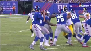 Davis Webb makes first throw in the NFL!