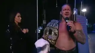 Chris Jericho Celebrates His AEW Championship Victory