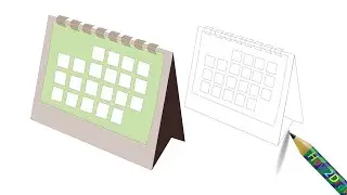 How to Draw a Desk Calendar - Easy Drawing & Coloring