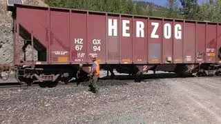 Ballast spreading on the  BNSF Mainline
