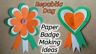 Republic Day 2026 /Paper Badge Making Craft Ideas ##republicday2026 #youtubevideo 