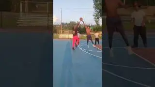MattD deflects the shot attempt #deflect #defense #stop #deny #block #blocked #jump #denied #hoops