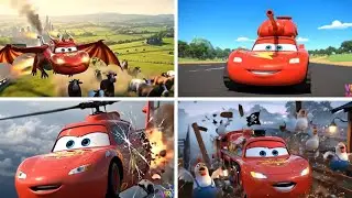 Lighting McQueen Dragon VS Lightning McQueen Tank VS McQueen Helicopter VS Lighting McQueen Train