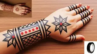 How To Apply Back Hand Mehndi With The Help of Cello Tape|Mehndi For Beginners|Beautiful Heena