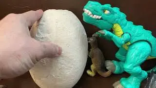 UNBOXING MY SON  giant DINOSAUR EGG and hatchimals