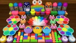 ASMR Glossy Slime Mixing With Rainbow Pops &ndash; Satisfying Relax Sounds #137