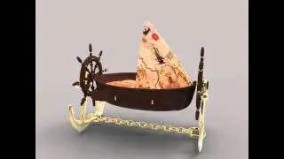 Pirate Boat Crib Piri Reis Concept 3d Model Preview