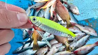 ENCONTRAMOS la MANCHA de PARGOS con JIGS // PESCA con ROGER