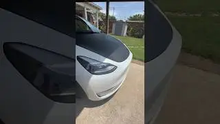 Wrapping a Tesla Hood Matte Black #automotive #tesla