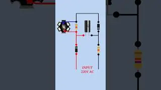 4V Led on 220v AC / Led driver #shorts #diy #electronic