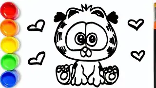 Drawing and Coloring Little Garfield | The Garfield Movie