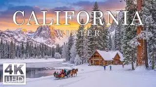 California Winter 4K &ndash; Snowy Peaks, Icy Rivers & Quiet Forests in Winter Serenity