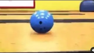 Blue bowling ball video