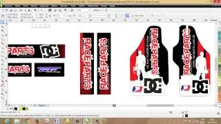 personalização do kit gráfico da CRF 230 no Corel.
