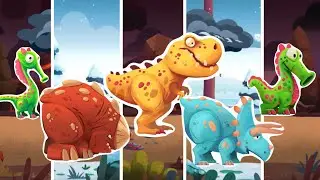 Dino bash gameplay 2022 (T Rex, Tricer, Rocky, Spitty,Spittosaurus)