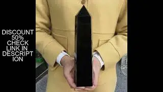 600-1400g Big size Natural Black obsidian obelisk quartz crystal wand point healing