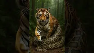 🌿 AI Fusion: Tiger-Python Hybrid in the Wild | Ultra-Realistic Animal Morph