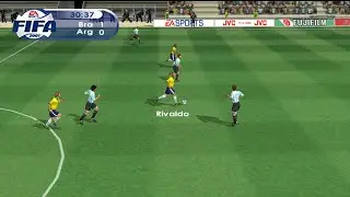 FIFA 2001 PS2 Gameplay - Brazil vs Argentina (PlayStation 2)