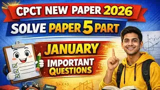 CPCT Exam Solved Paper part 5 January ke important question #cpct#exam#cpctexam #2026#cpct2026