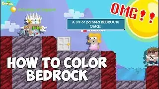 How to Place Colored BEDROCK on GrowTopia!! (GLITCH/BUG) OMG!! | GrowTopia