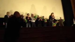 Angela Schijf tijdens de premiere van 'De overloper'
