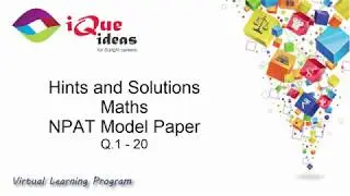 NPAT Model Paper Maths - Part 1