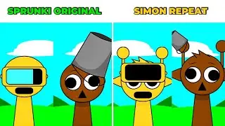 Sprunki But SIMON Repeat After Every Character (New Reactions)