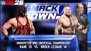 WWE 2k24 - Kane '01 vs Brock Lesnar '14: Undisputed Championship at Smackdown 