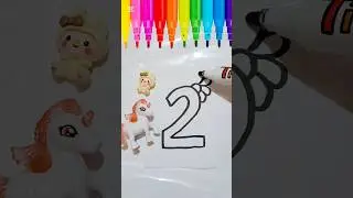 ✨ Learn Number 2 with TinyABC ✨Fun and colorful drawing to learn Number 2 #kidboy #simplekid #abc