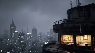 Rainy Tower  Animated Background for Free Usage #animated #mood  #rain