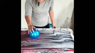 XTRA Large Swipe/Balloon Kiss 🎈Commission Practice #acrylicpouring #fluidart #reel #short #abstract