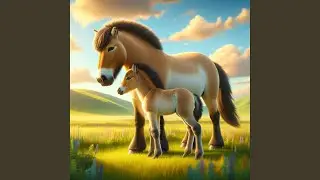 The Mongolian wild Horse or Dzungarian Horse (Equus ferus przewalskii) Song for Kids (Educational)