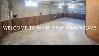 How I change A unfinished room in my Basement into a office/Man Cave for my Husband
