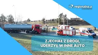 Lubin. Ciężar&oacute;wka zderzyła się osob&oacute;wką