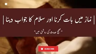 Kiya Namaz ke darmiyan baat Karna ya Salam ka Jawab Dena Sahi hai? | Hadees ki Roshni mai!