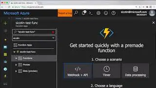 Azure Functions - Create new function in the portal