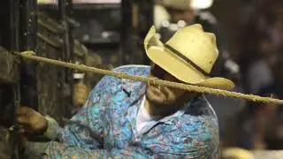 Elite Bull Riders in the mud