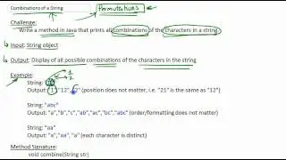 Combinations of a String - Computer Science Challenge Part 1/3