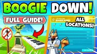 Fortnite BOOGIE DOWN CHALLENGES GUIDE! - Bat Statue, No Dancing Signs (Fortnite Missions)