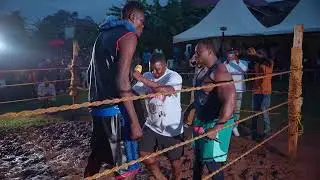 WRESTLING; jallah trophy punished by the worlds tallest giant golliath
