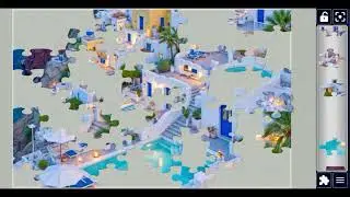 Cycladic Sunset Retreat by the Aegean Sea😍//#beautiful gaming puzzle 🧩@JigsawPuzzle928 