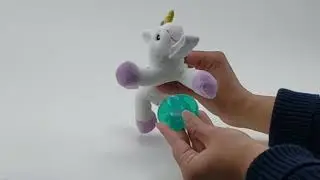 Unicorn Plush Stuffed Animal & Detachable Silicone Pacifier Baby Gift Set