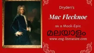 Mac Flecknoe, malayalam explanation,  written by Jhon Dryden