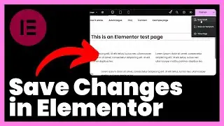 How to Save Changes in Elementor